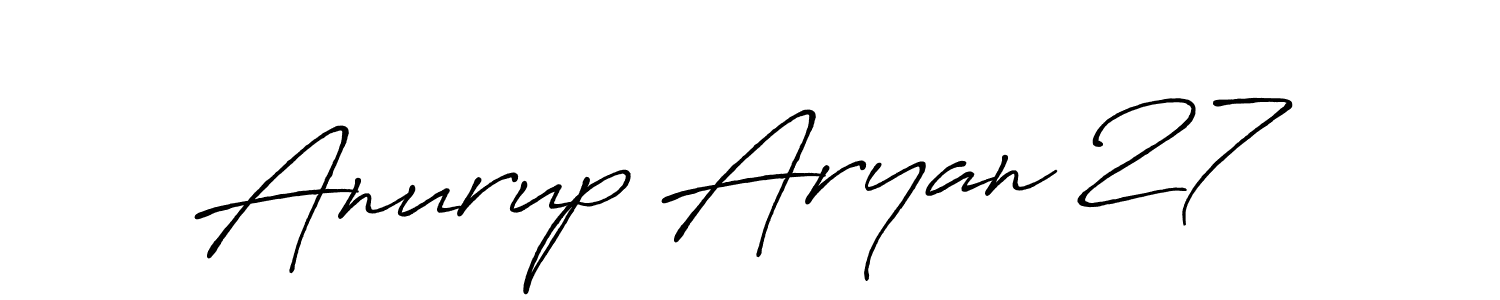 How to make Anurup Aryan 27 name signature. Use Antro_Vectra_Bolder style for creating short signs online. This is the latest handwritten sign. Anurup Aryan 27 signature style 7 images and pictures png