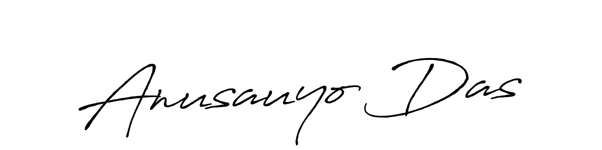 Create a beautiful signature design for name Anusauyo Das. With this signature (Antro_Vectra_Bolder) fonts, you can make a handwritten signature for free. Anusauyo Das signature style 7 images and pictures png