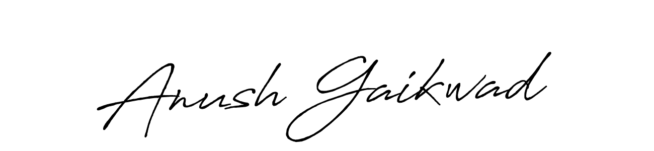 Design your own signature with our free online signature maker. With this signature software, you can create a handwritten (Antro_Vectra_Bolder) signature for name Anush Gaikwad. Anush Gaikwad signature style 7 images and pictures png