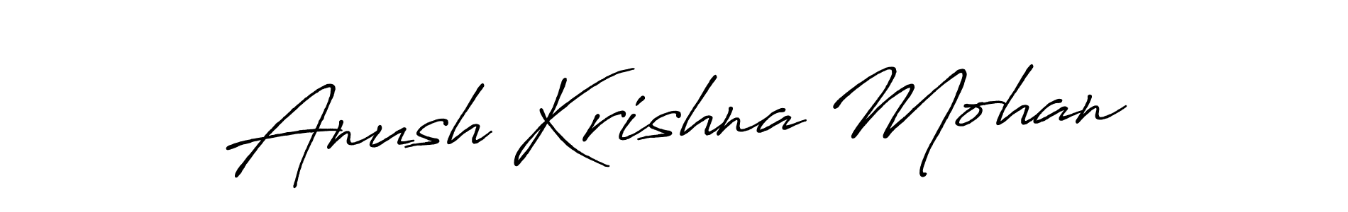 How to make Anush Krishna Mohan signature? Antro_Vectra_Bolder is a professional autograph style. Create handwritten signature for Anush Krishna Mohan name. Anush Krishna Mohan signature style 7 images and pictures png