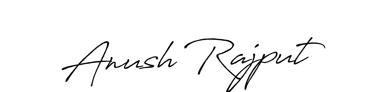 The best way (Antro_Vectra_Bolder) to make a short signature is to pick only two or three words in your name. The name Anush Rajput include a total of six letters. For converting this name. Anush Rajput signature style 7 images and pictures png