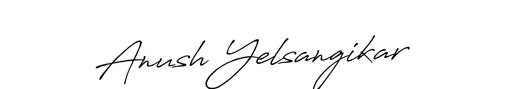 Also You can easily find your signature by using the search form. We will create Anush Yelsangikar name handwritten signature images for you free of cost using Antro_Vectra_Bolder sign style. Anush Yelsangikar signature style 7 images and pictures png