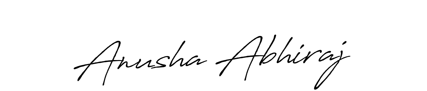 Use a signature maker to create a handwritten signature online. With this signature software, you can design (Antro_Vectra_Bolder) your own signature for name Anusha Abhiraj. Anusha Abhiraj signature style 7 images and pictures png