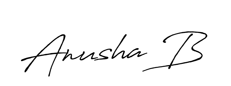 Use a signature maker to create a handwritten signature online. With this signature software, you can design (Antro_Vectra_Bolder) your own signature for name Anusha B. Anusha B signature style 7 images and pictures png