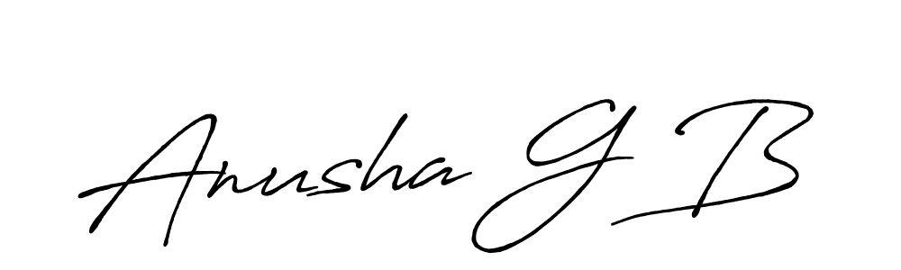 How to make Anusha G B signature? Antro_Vectra_Bolder is a professional autograph style. Create handwritten signature for Anusha G B name. Anusha G B signature style 7 images and pictures png