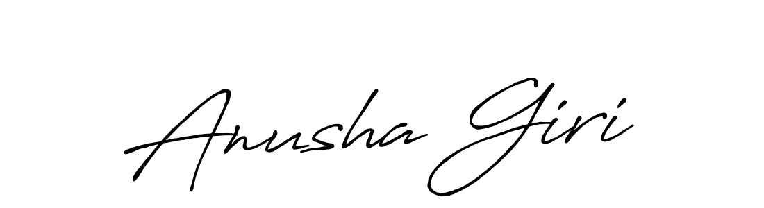 Also we have Anusha Giri name is the best signature style. Create professional handwritten signature collection using Antro_Vectra_Bolder autograph style. Anusha Giri signature style 7 images and pictures png