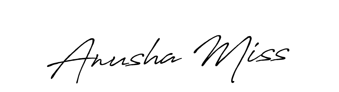 Also You can easily find your signature by using the search form. We will create Anusha Miss name handwritten signature images for you free of cost using Antro_Vectra_Bolder sign style. Anusha Miss signature style 7 images and pictures png