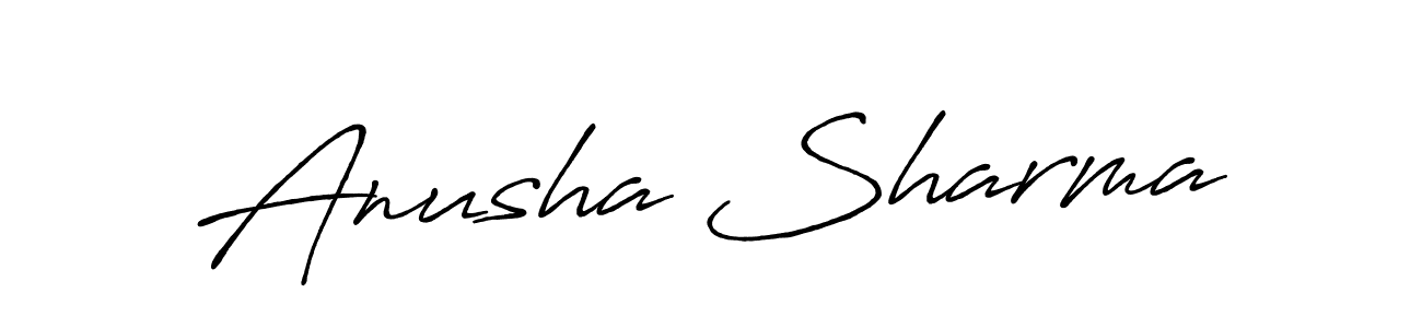 The best way (Antro_Vectra_Bolder) to make a short signature is to pick only two or three words in your name. The name Anusha Sharma include a total of six letters. For converting this name. Anusha Sharma signature style 7 images and pictures png