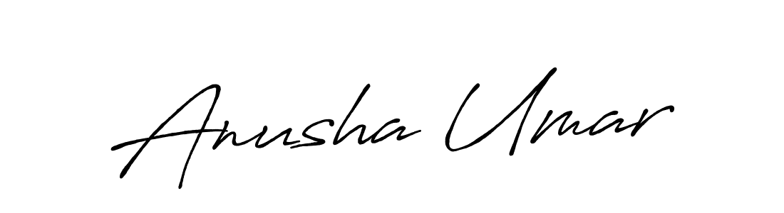 Anusha Umar stylish signature style. Best Handwritten Sign (Antro_Vectra_Bolder) for my name. Handwritten Signature Collection Ideas for my name Anusha Umar. Anusha Umar signature style 7 images and pictures png