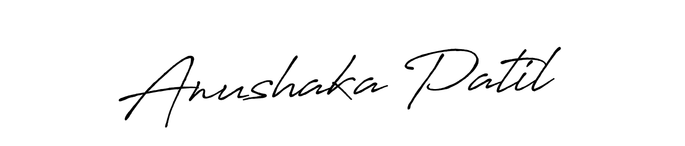 Also we have Anushaka Patil name is the best signature style. Create professional handwritten signature collection using Antro_Vectra_Bolder autograph style. Anushaka Patil signature style 7 images and pictures png