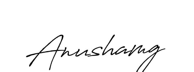 Create a beautiful signature design for name Anushamg. With this signature (Antro_Vectra_Bolder) fonts, you can make a handwritten signature for free. Anushamg signature style 7 images and pictures png