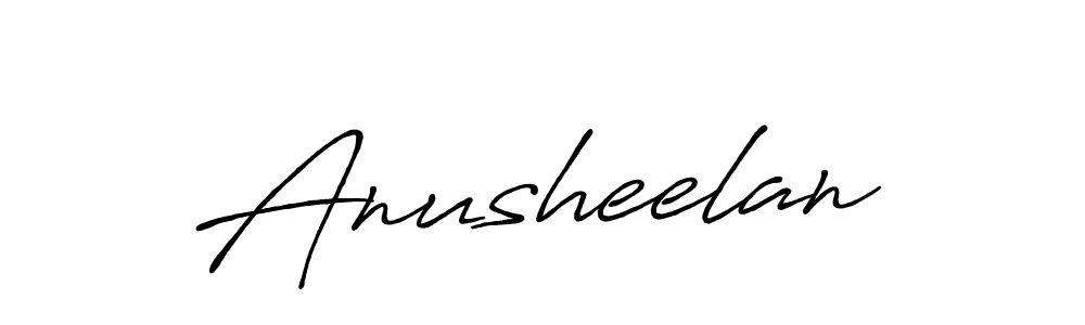 How to make Anusheelan name signature. Use Antro_Vectra_Bolder style for creating short signs online. This is the latest handwritten sign. Anusheelan signature style 7 images and pictures png