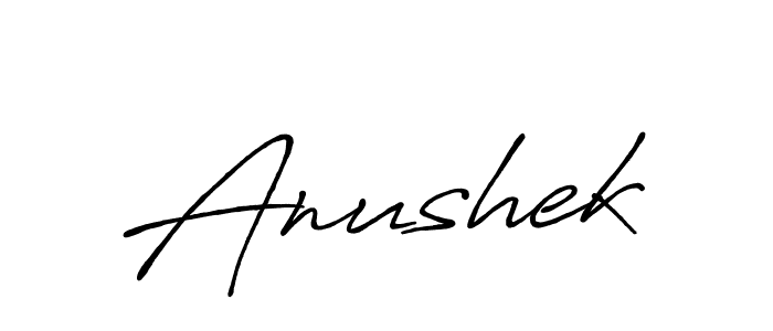 The best way (Antro_Vectra_Bolder) to make a short signature is to pick only two or three words in your name. The name Anushek include a total of six letters. For converting this name. Anushek signature style 7 images and pictures png