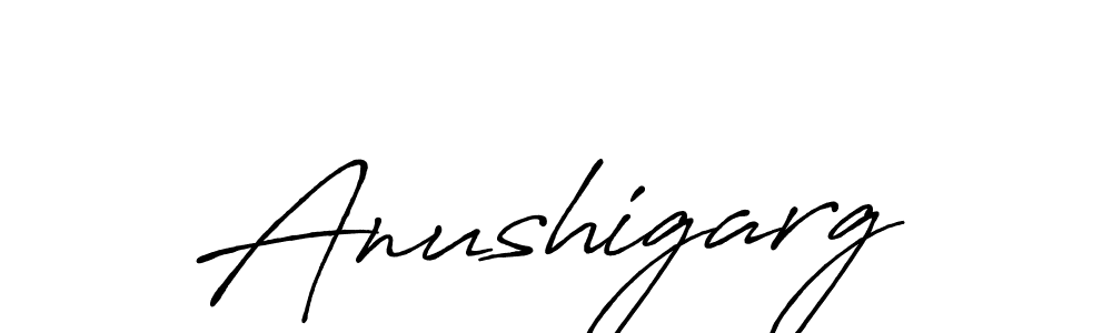 Use a signature maker to create a handwritten signature online. With this signature software, you can design (Antro_Vectra_Bolder) your own signature for name Anushigarg. Anushigarg signature style 7 images and pictures png