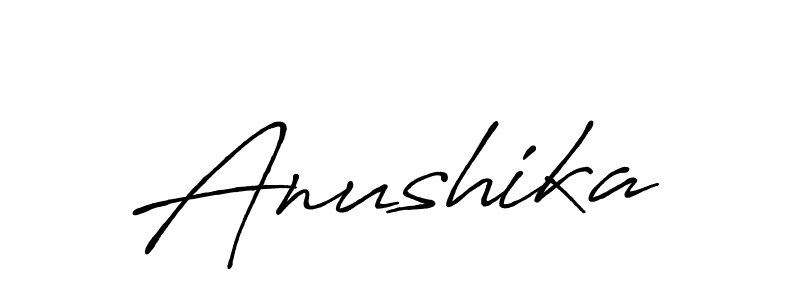 Make a beautiful signature design for name Anushika. With this signature (Antro_Vectra_Bolder) style, you can create a handwritten signature for free. Anushika signature style 7 images and pictures png