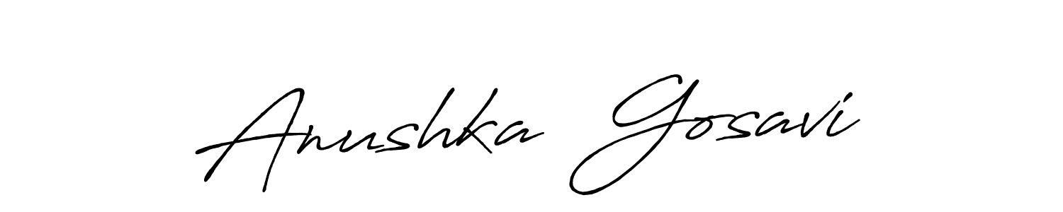 Make a beautiful signature design for name Anushka  Gosavi. Use this online signature maker to create a handwritten signature for free. Anushka  Gosavi signature style 7 images and pictures png