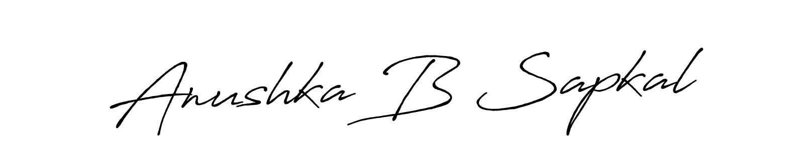 You should practise on your own different ways (Antro_Vectra_Bolder) to write your name (Anushka B Sapkal) in signature. don't let someone else do it for you. Anushka B Sapkal signature style 7 images and pictures png