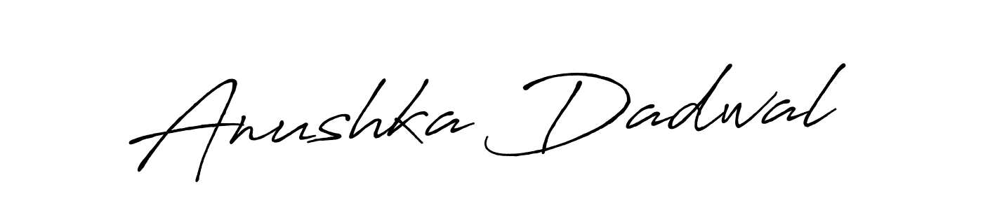 Anushka Dadwal stylish signature style. Best Handwritten Sign (Antro_Vectra_Bolder) for my name. Handwritten Signature Collection Ideas for my name Anushka Dadwal. Anushka Dadwal signature style 7 images and pictures png