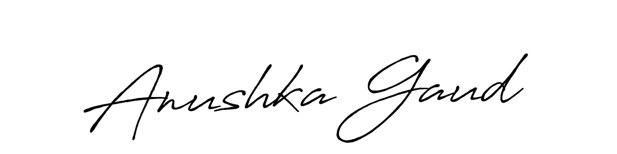 Use a signature maker to create a handwritten signature online. With this signature software, you can design (Antro_Vectra_Bolder) your own signature for name Anushka Gaud. Anushka Gaud signature style 7 images and pictures png