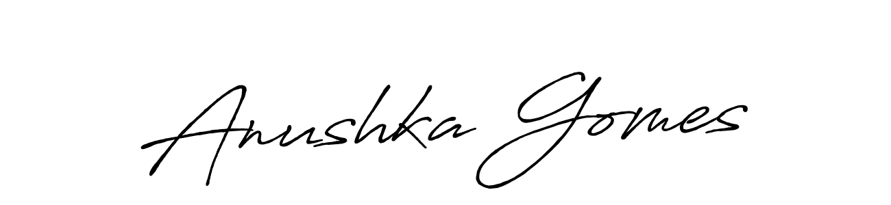 Once you've used our free online signature maker to create your best signature Antro_Vectra_Bolder style, it's time to enjoy all of the benefits that Anushka Gomes name signing documents. Anushka Gomes signature style 7 images and pictures png