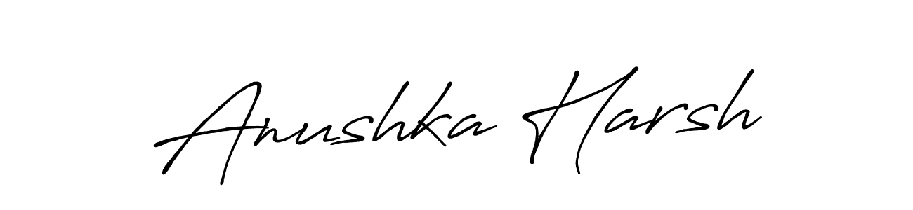 Use a signature maker to create a handwritten signature online. With this signature software, you can design (Antro_Vectra_Bolder) your own signature for name Anushka Harsh. Anushka Harsh signature style 7 images and pictures png