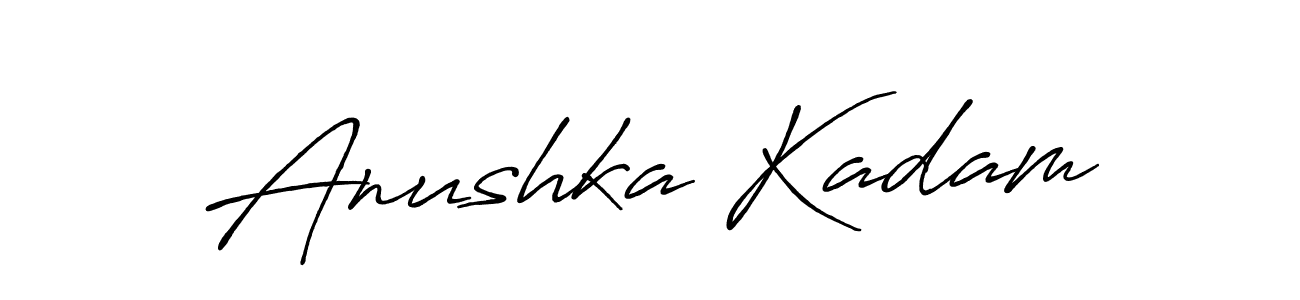 Use a signature maker to create a handwritten signature online. With this signature software, you can design (Antro_Vectra_Bolder) your own signature for name Anushka Kadam. Anushka Kadam signature style 7 images and pictures png