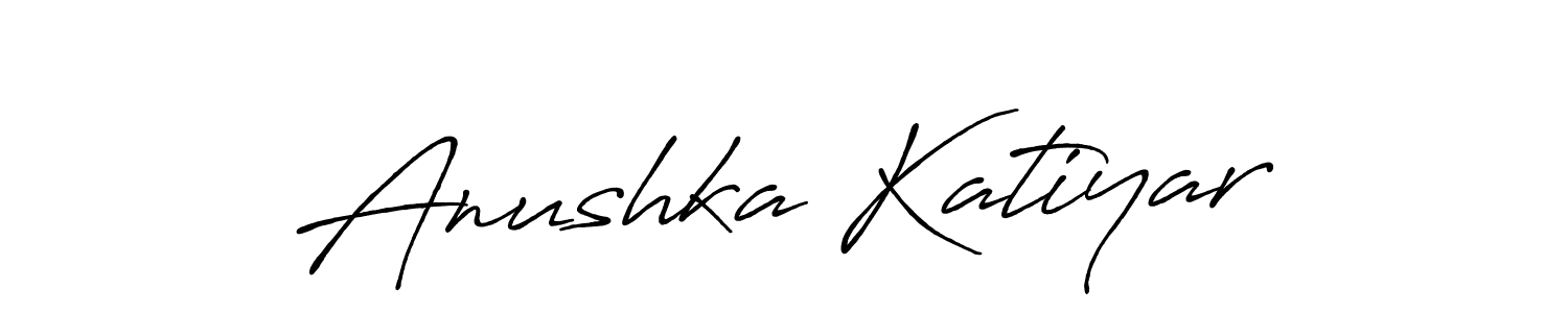 Anushka Katiyar stylish signature style. Best Handwritten Sign (Antro_Vectra_Bolder) for my name. Handwritten Signature Collection Ideas for my name Anushka Katiyar. Anushka Katiyar signature style 7 images and pictures png