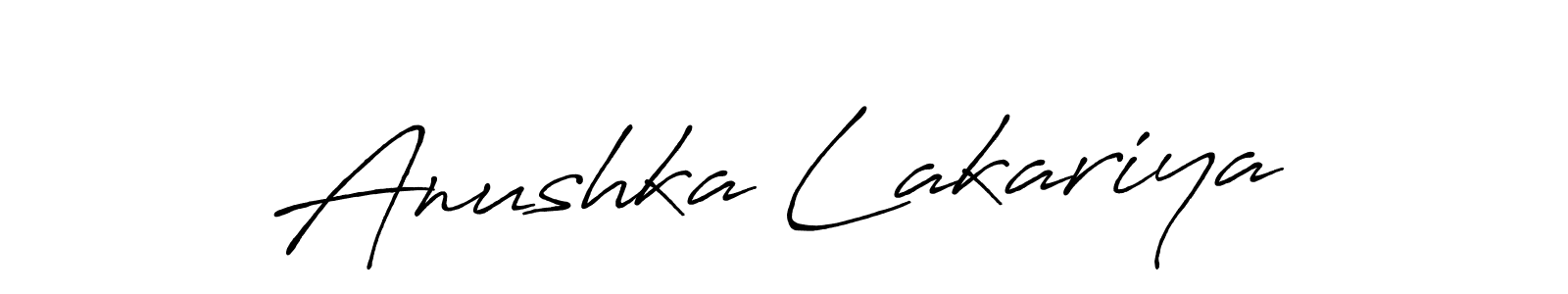Design your own signature with our free online signature maker. With this signature software, you can create a handwritten (Antro_Vectra_Bolder) signature for name Anushka Lakariya. Anushka Lakariya signature style 7 images and pictures png