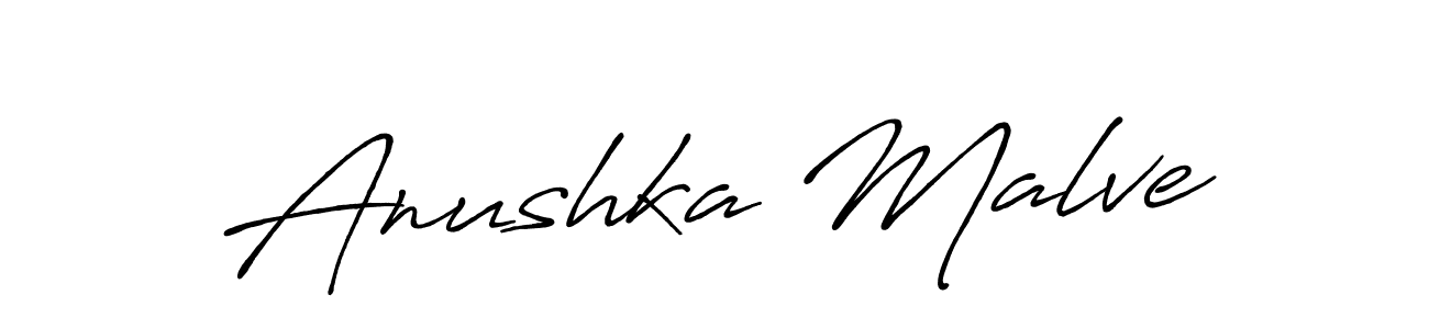 Also we have Anushka Malve name is the best signature style. Create professional handwritten signature collection using Antro_Vectra_Bolder autograph style. Anushka Malve signature style 7 images and pictures png