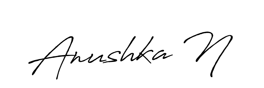 Also You can easily find your signature by using the search form. We will create Anushka N name handwritten signature images for you free of cost using Antro_Vectra_Bolder sign style. Anushka N signature style 7 images and pictures png