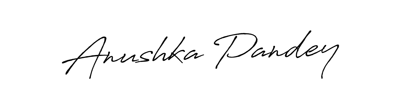 Make a beautiful signature design for name Anushka Pandey. With this signature (Antro_Vectra_Bolder) style, you can create a handwritten signature for free. Anushka Pandey signature style 7 images and pictures png