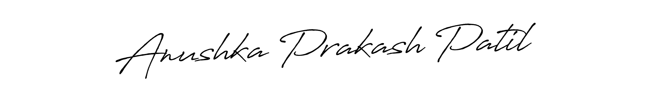 Create a beautiful signature design for name Anushka Prakash Patil. With this signature (Antro_Vectra_Bolder) fonts, you can make a handwritten signature for free. Anushka Prakash Patil signature style 7 images and pictures png