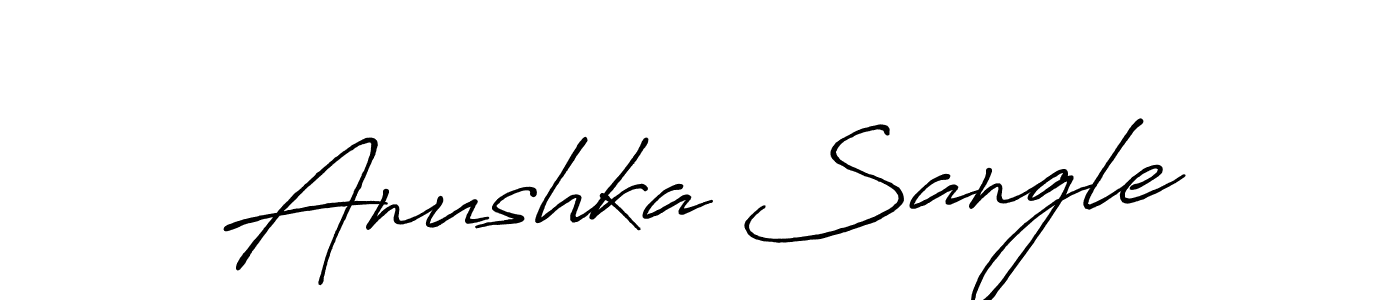 Design your own signature with our free online signature maker. With this signature software, you can create a handwritten (Antro_Vectra_Bolder) signature for name Anushka Sangle. Anushka Sangle signature style 7 images and pictures png