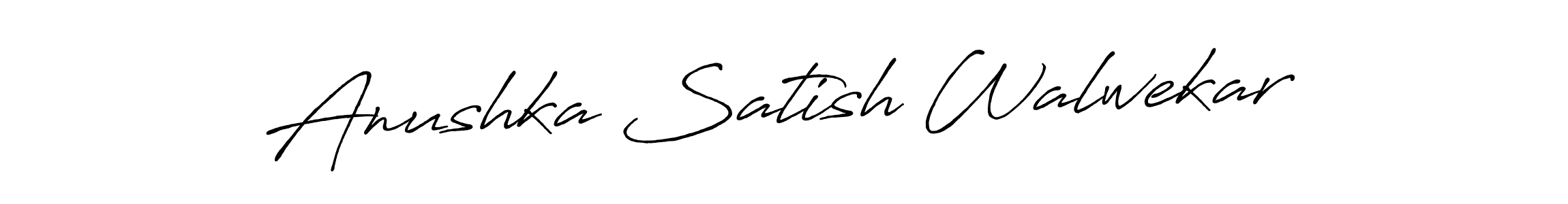 Anushka Satish Walwekar stylish signature style. Best Handwritten Sign (Antro_Vectra_Bolder) for my name. Handwritten Signature Collection Ideas for my name Anushka Satish Walwekar. Anushka Satish Walwekar signature style 7 images and pictures png