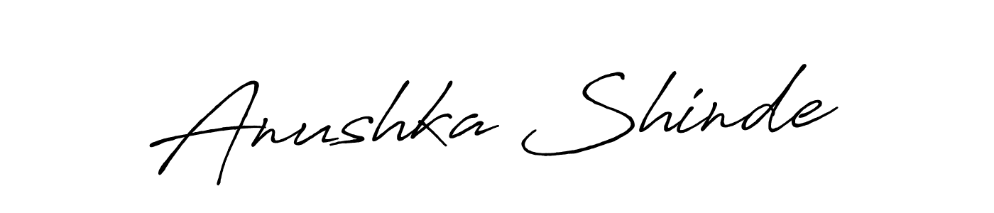 Create a beautiful signature design for name Anushka Shinde. With this signature (Antro_Vectra_Bolder) fonts, you can make a handwritten signature for free. Anushka Shinde signature style 7 images and pictures png