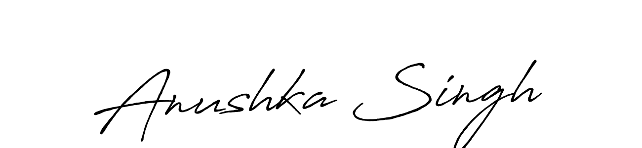 Create a beautiful signature design for name Anushka Singh. With this signature (Antro_Vectra_Bolder) fonts, you can make a handwritten signature for free. Anushka Singh signature style 7 images and pictures png