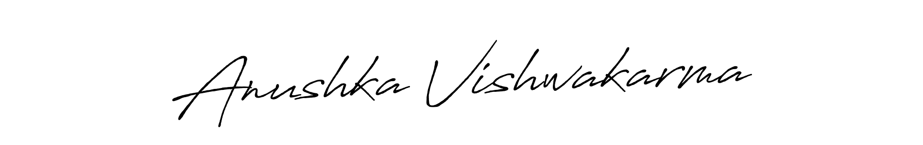 Use a signature maker to create a handwritten signature online. With this signature software, you can design (Antro_Vectra_Bolder) your own signature for name Anushka Vishwakarma. Anushka Vishwakarma signature style 7 images and pictures png