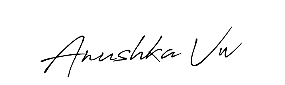 The best way (Antro_Vectra_Bolder) to make a short signature is to pick only two or three words in your name. The name Anushka Vw include a total of six letters. For converting this name. Anushka Vw signature style 7 images and pictures png
