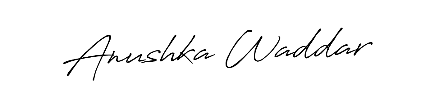 How to make Anushka Waddar signature? Antro_Vectra_Bolder is a professional autograph style. Create handwritten signature for Anushka Waddar name. Anushka Waddar signature style 7 images and pictures png