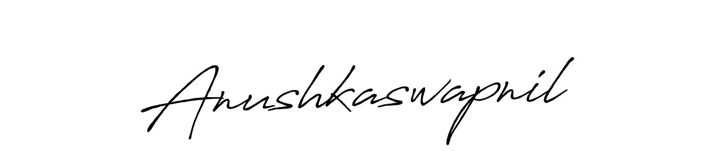 Make a beautiful signature design for name Anushkaswapnil. With this signature (Antro_Vectra_Bolder) style, you can create a handwritten signature for free. Anushkaswapnil signature style 7 images and pictures png