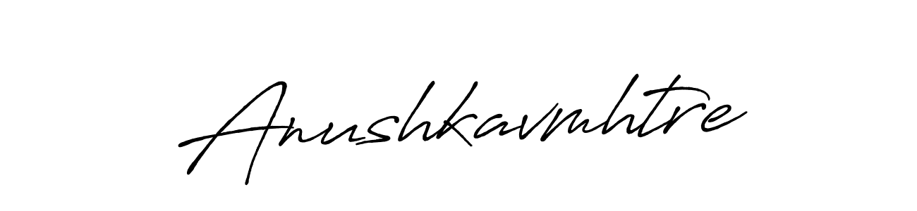 Antro_Vectra_Bolder is a professional signature style that is perfect for those who want to add a touch of class to their signature. It is also a great choice for those who want to make their signature more unique. Get Anushkavmhtre name to fancy signature for free. Anushkavmhtre signature style 7 images and pictures png