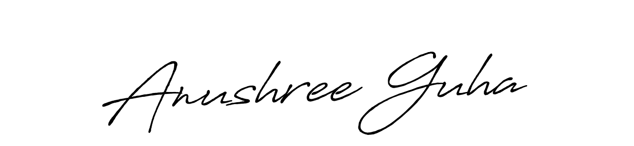 Create a beautiful signature design for name Anushree Guha. With this signature (Antro_Vectra_Bolder) fonts, you can make a handwritten signature for free. Anushree Guha signature style 7 images and pictures png