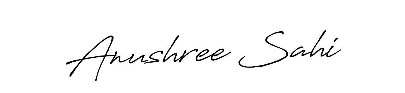 Use a signature maker to create a handwritten signature online. With this signature software, you can design (Antro_Vectra_Bolder) your own signature for name Anushree Sahi. Anushree Sahi signature style 7 images and pictures png