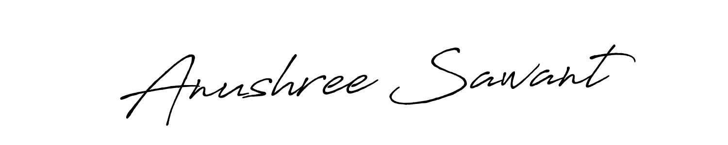 Make a beautiful signature design for name Anushree Sawant. With this signature (Antro_Vectra_Bolder) style, you can create a handwritten signature for free. Anushree Sawant signature style 7 images and pictures png