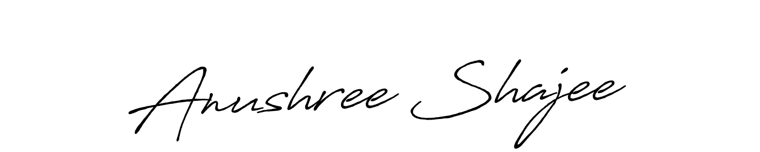 How to make Anushree Shajee signature? Antro_Vectra_Bolder is a professional autograph style. Create handwritten signature for Anushree Shajee name. Anushree Shajee signature style 7 images and pictures png