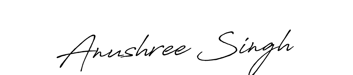 Use a signature maker to create a handwritten signature online. With this signature software, you can design (Antro_Vectra_Bolder) your own signature for name Anushree Singh. Anushree Singh signature style 7 images and pictures png