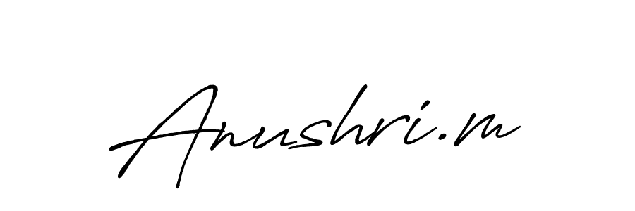 How to make Anushri.m signature? Antro_Vectra_Bolder is a professional autograph style. Create handwritten signature for Anushri.m name. Anushri.m signature style 7 images and pictures png