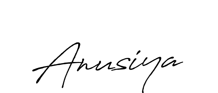 You should practise on your own different ways (Antro_Vectra_Bolder) to write your name (Anusiya) in signature. don't let someone else do it for you. Anusiya signature style 7 images and pictures png