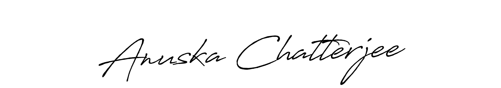 Create a beautiful signature design for name Anuska Chatterjee. With this signature (Antro_Vectra_Bolder) fonts, you can make a handwritten signature for free. Anuska Chatterjee signature style 7 images and pictures png