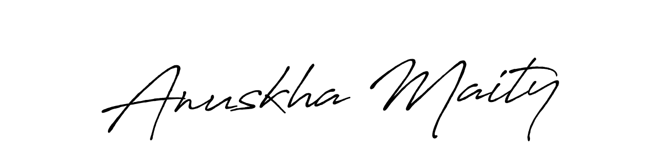 Make a beautiful signature design for name Anuskha Maity. With this signature (Antro_Vectra_Bolder) style, you can create a handwritten signature for free. Anuskha Maity signature style 7 images and pictures png